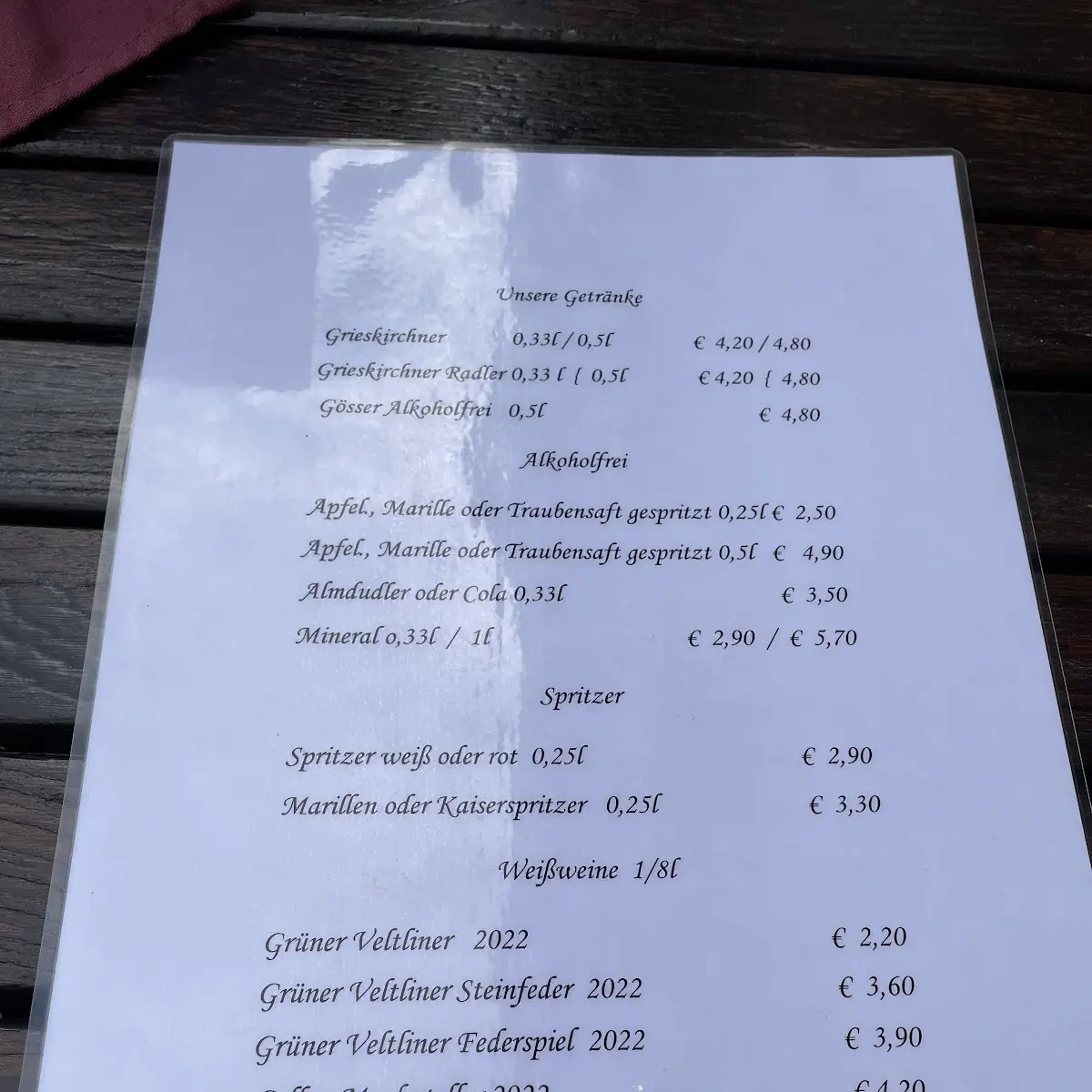 Speisekarte photo 3