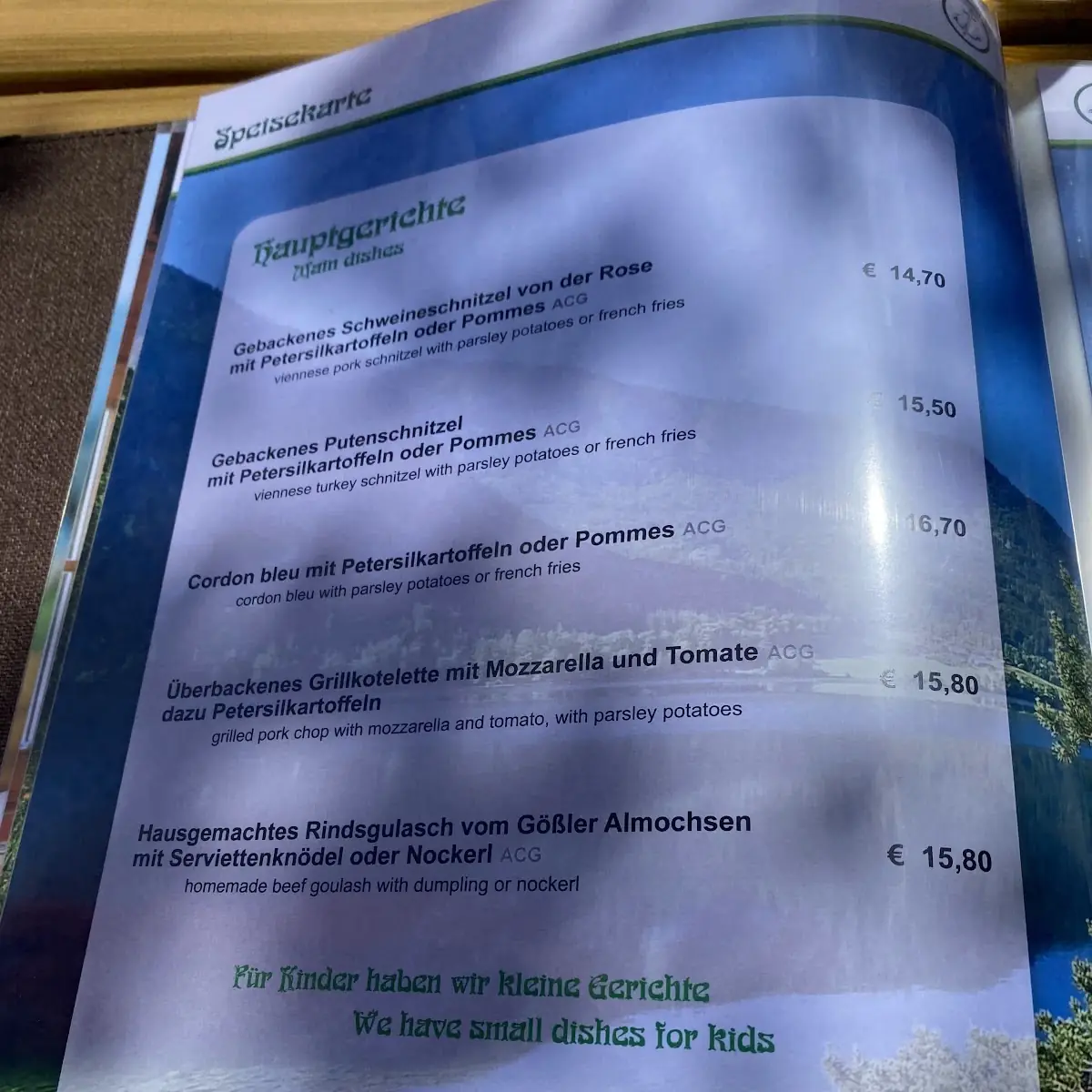 Speisekarte photo 2