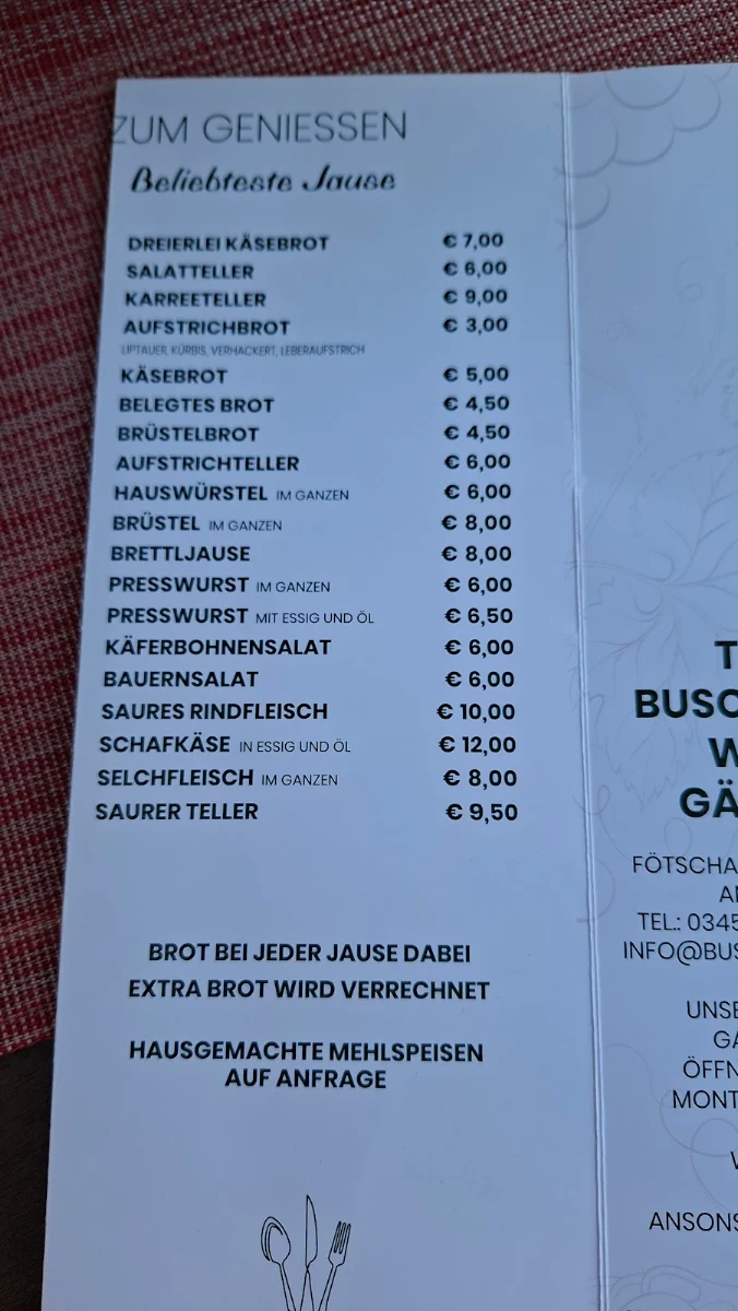 Speisekarte photo 1