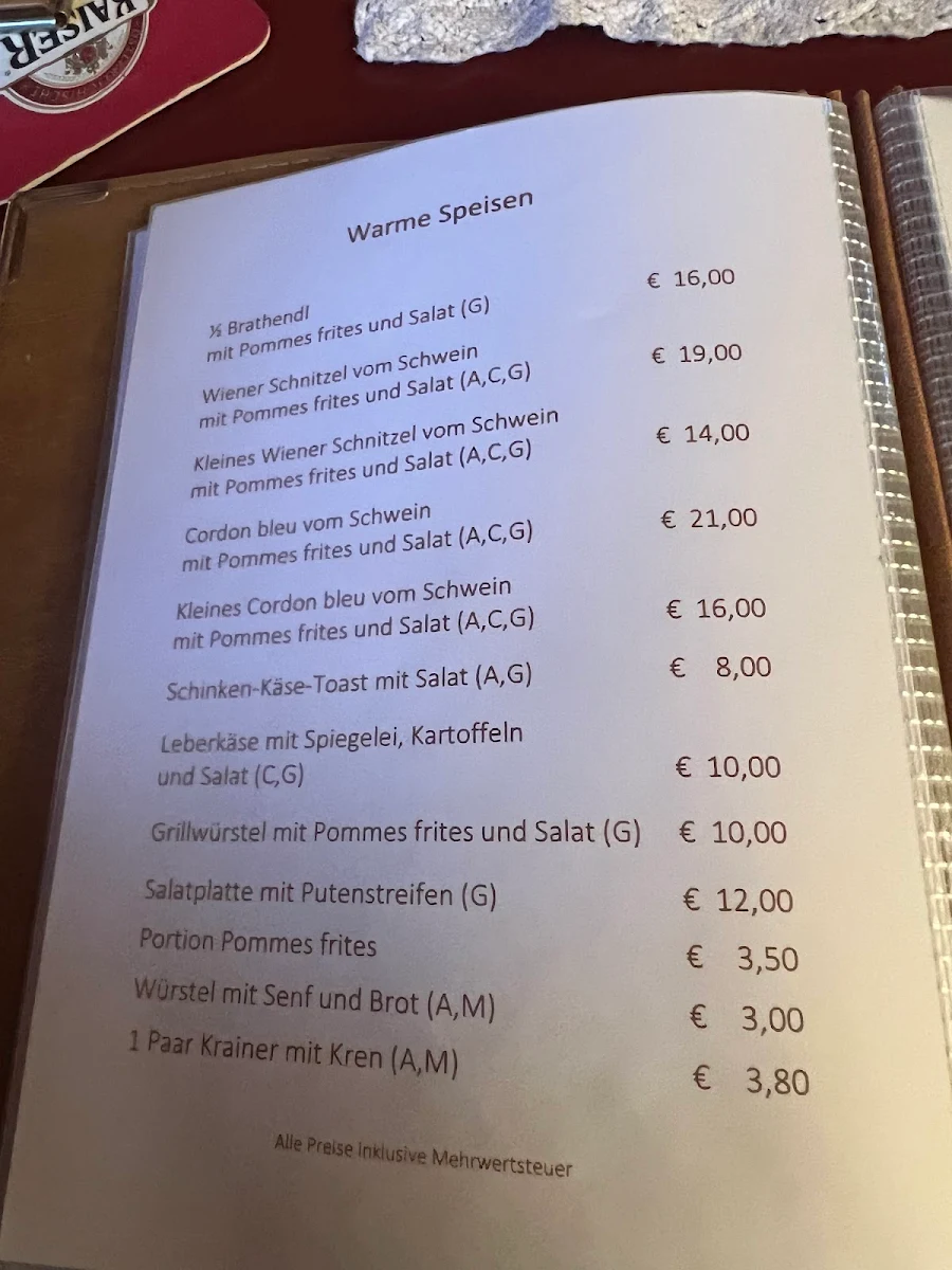 Speisekarte photo 5