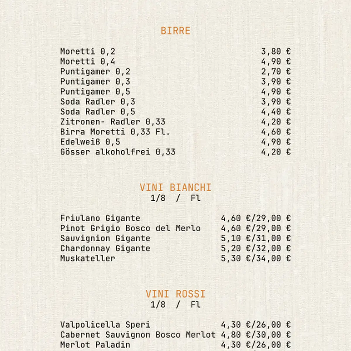 Speisekarte photo 1