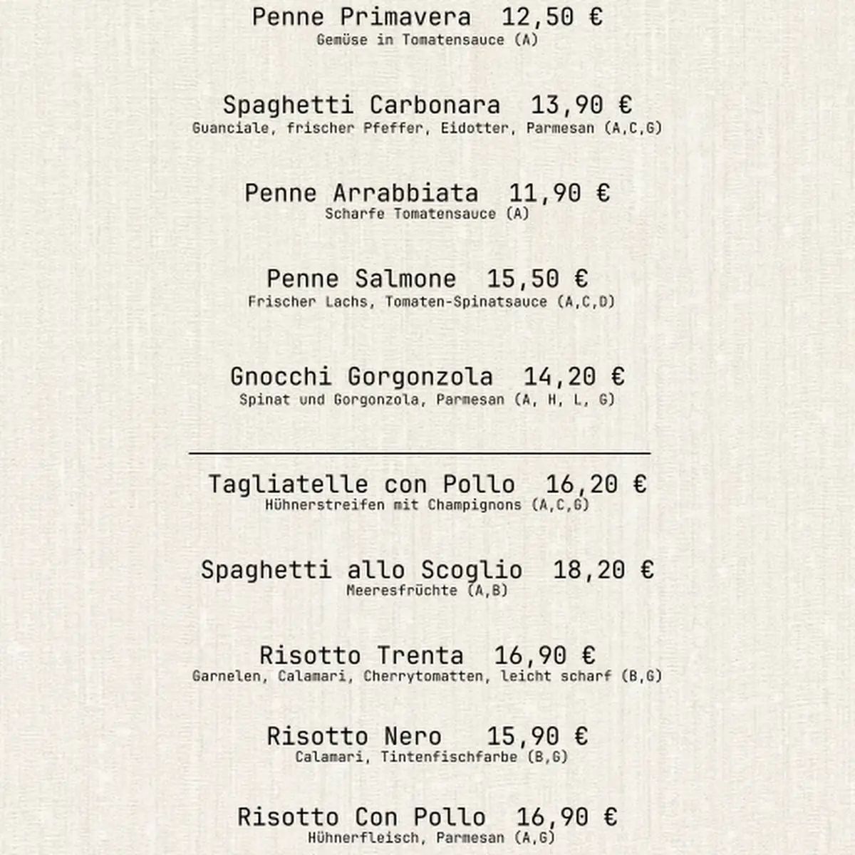 Speisekarte photo 8