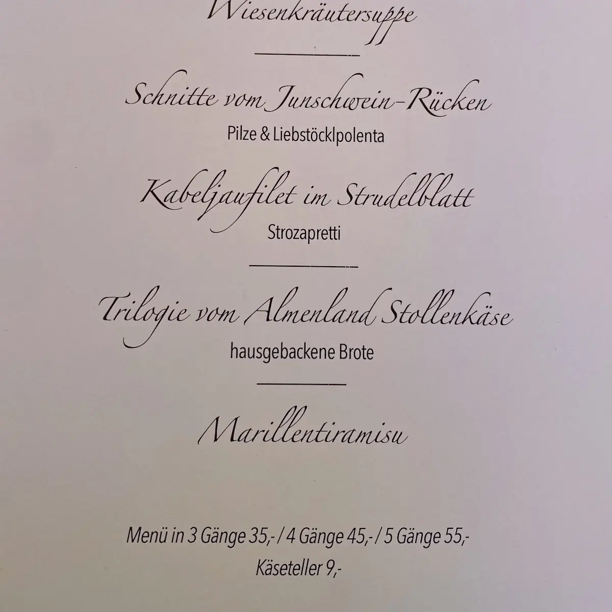 Speisekarte photo 2