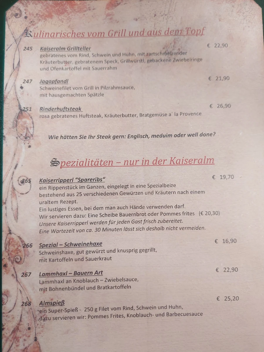 Speisekarte photo 2