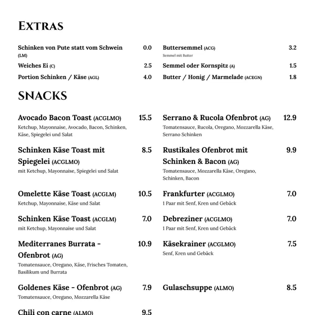 Speisekarte photo 1