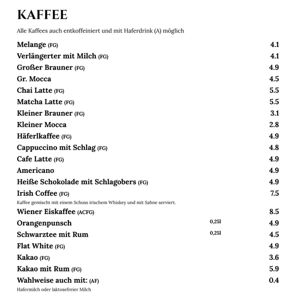 Speisekarte photo 6