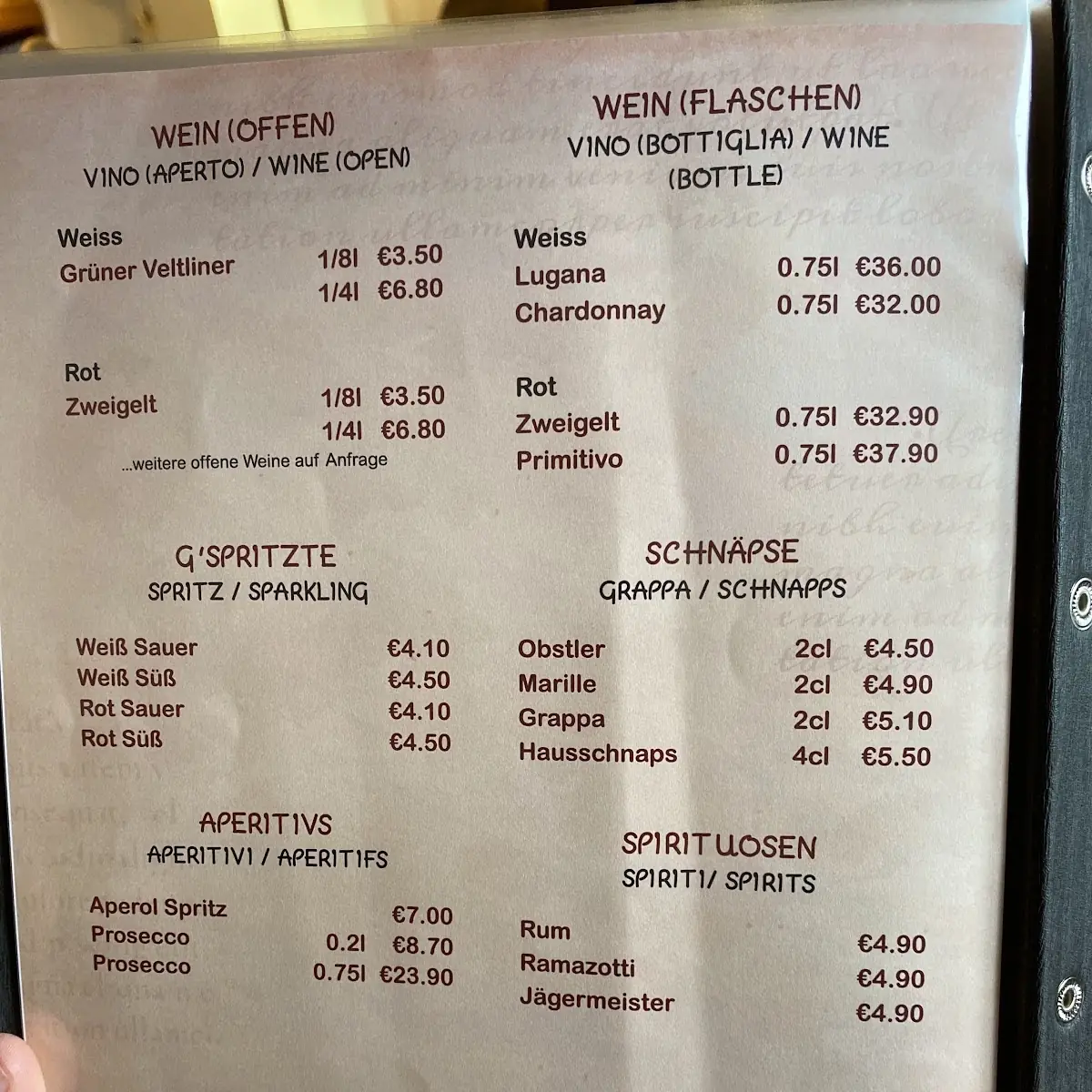 Speisekarte photo 3