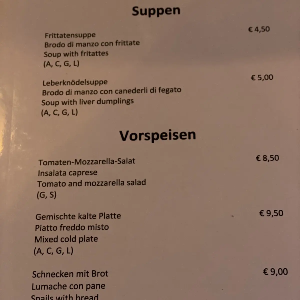 Speisekarte photo 3