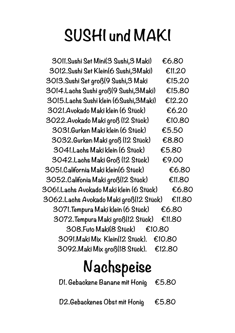 Speisekarte photo 1