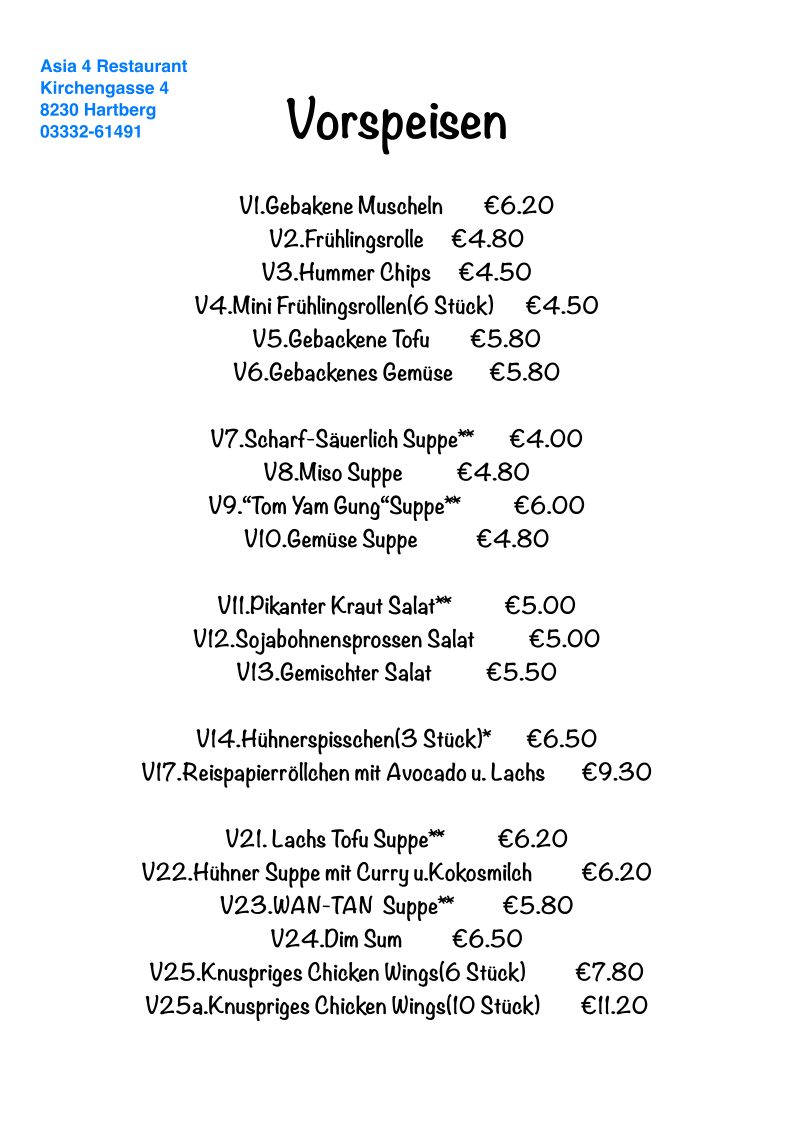 Speisekarte photo 2