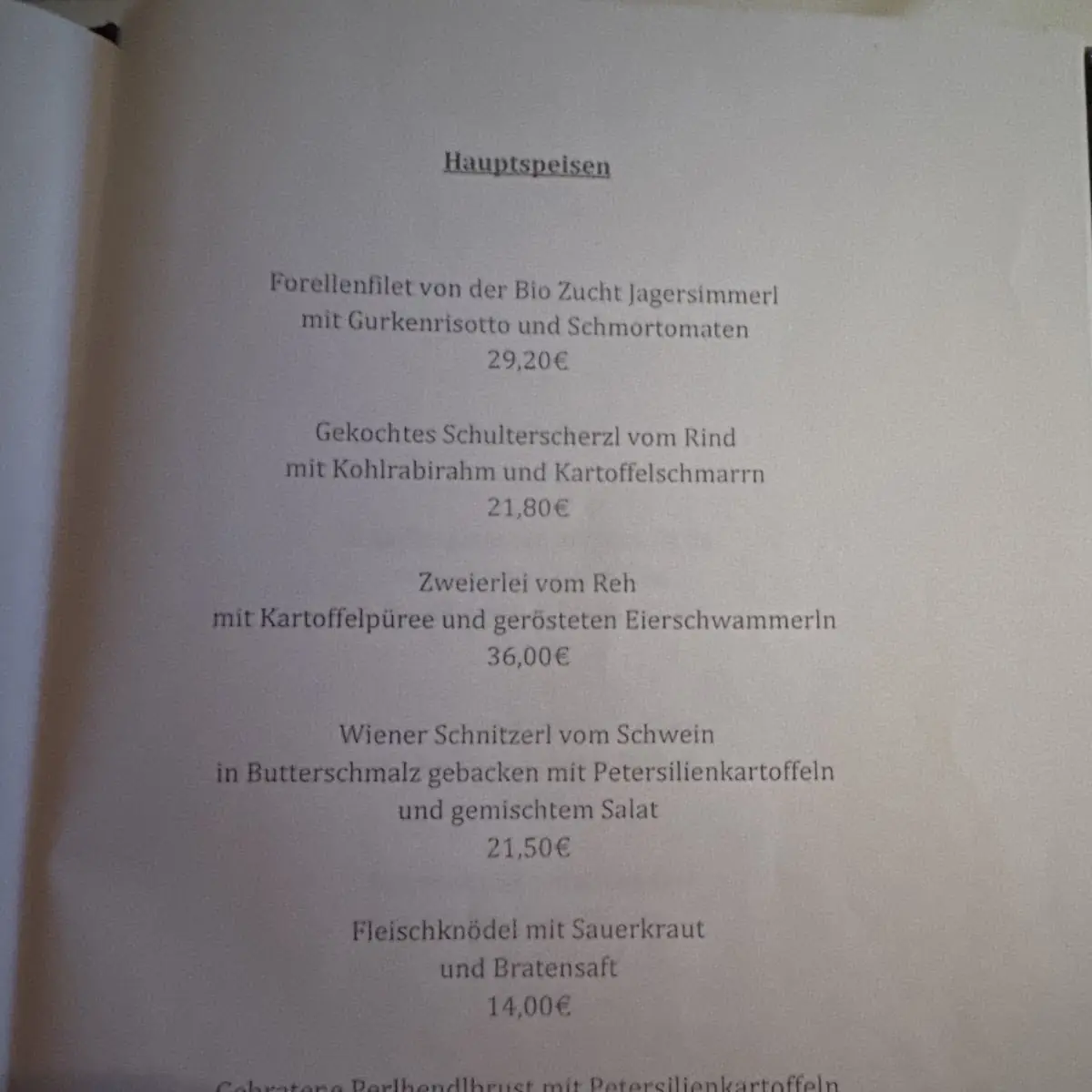 Speisekarte photo 2
