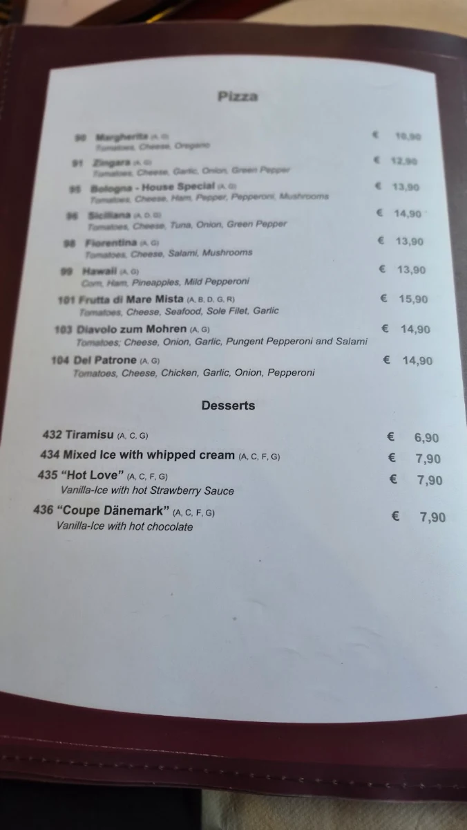 Speisekarte photo 2