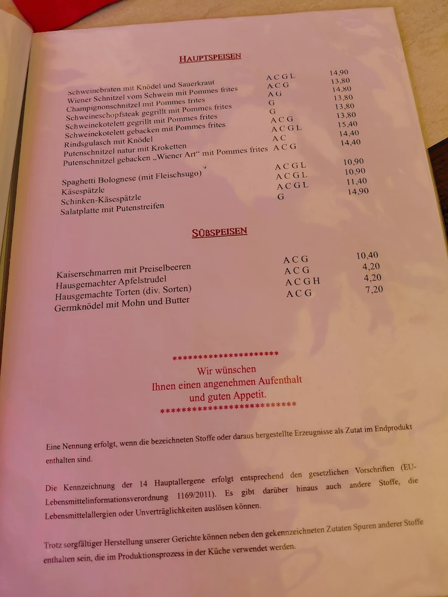 Speisekarte photo 3