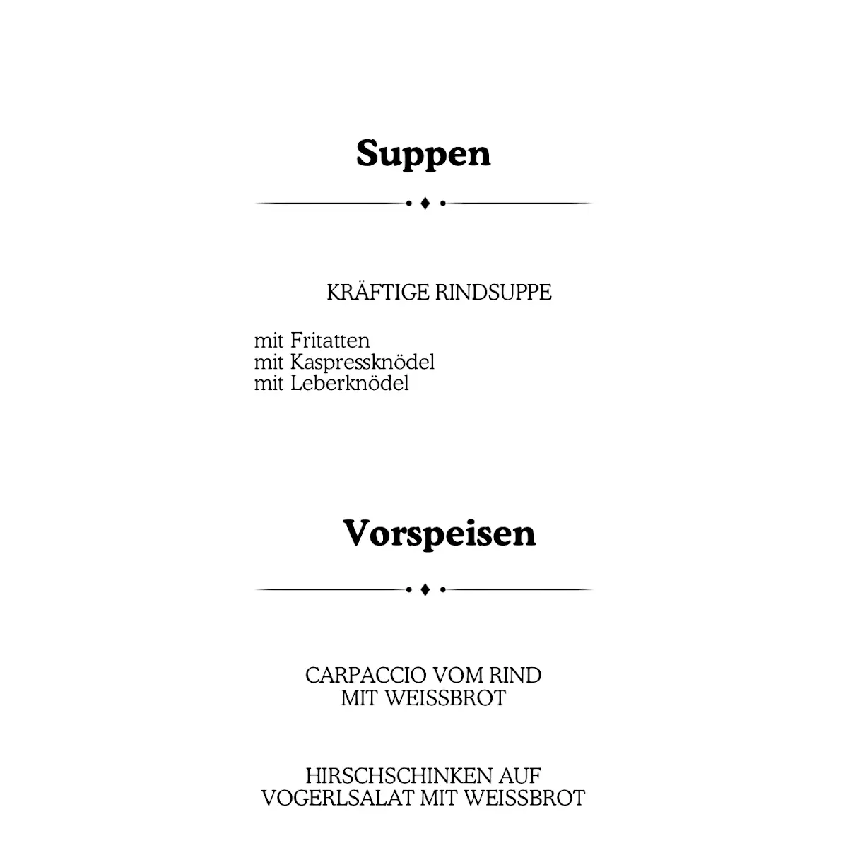 Speisekarte photo 5