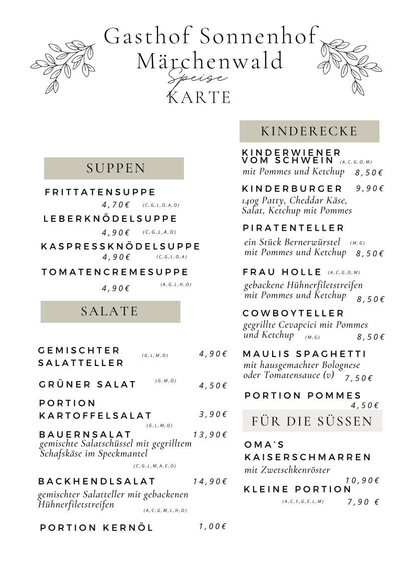Speisekarte photo 3
