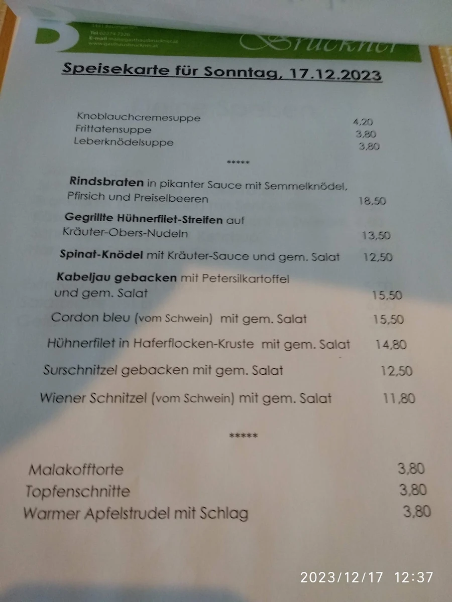 Speisekarte photo 2