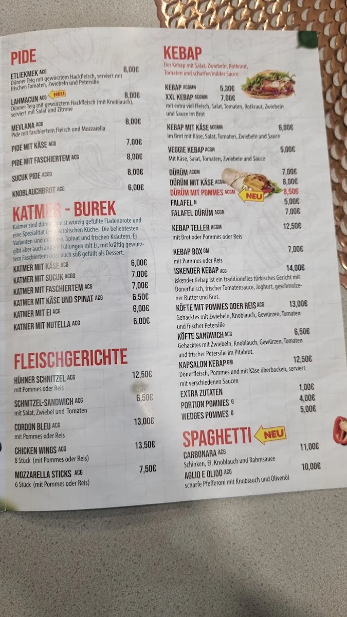 Speisekarte photo 2