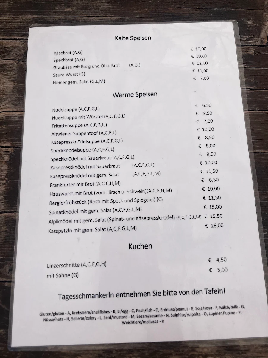Speisekarte photo 2