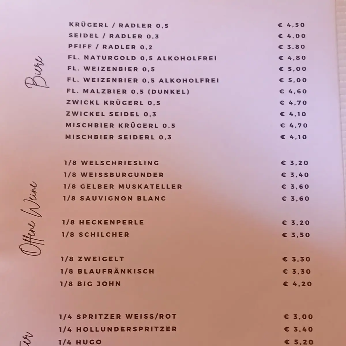 Speisekarte photo 1