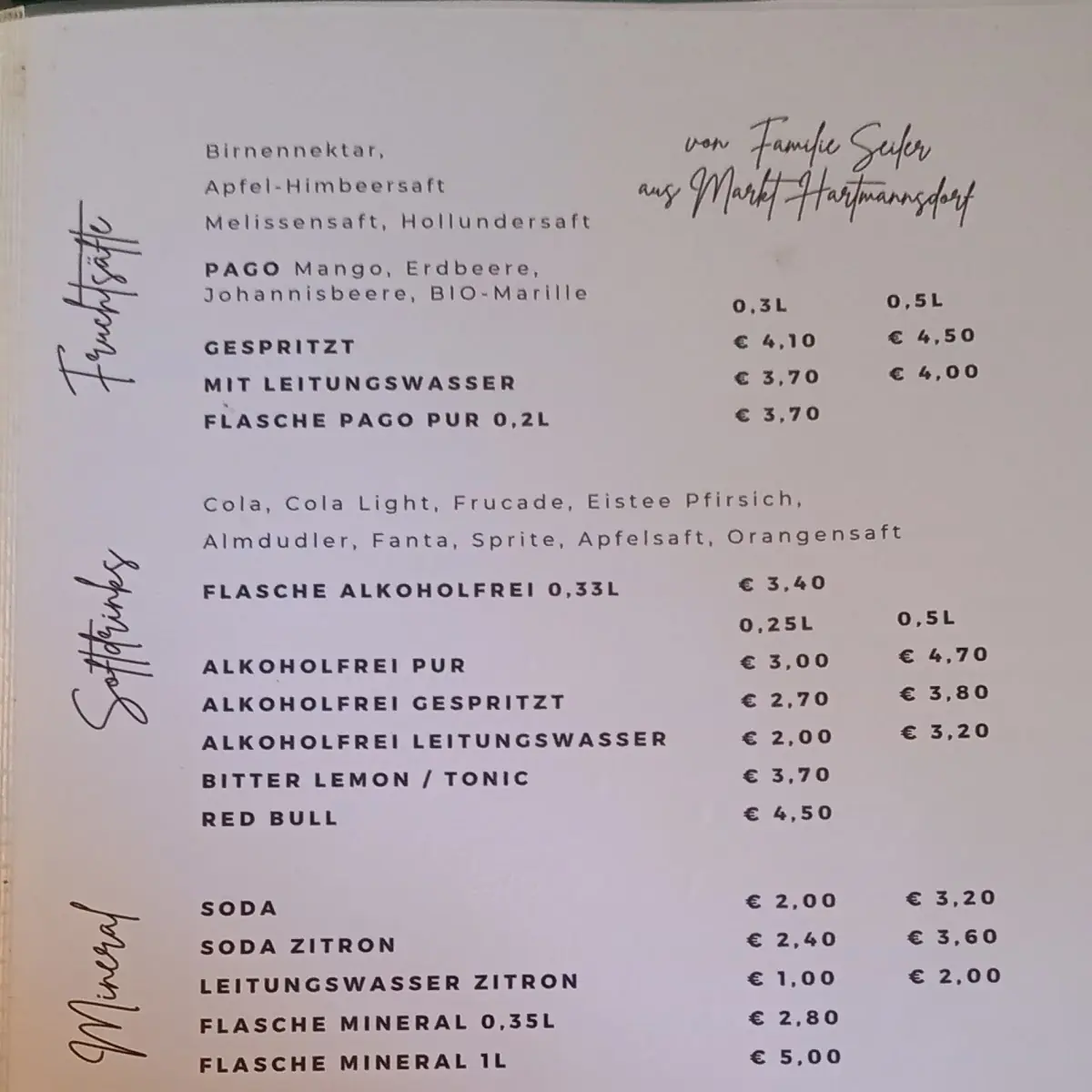 Speisekarte photo 2