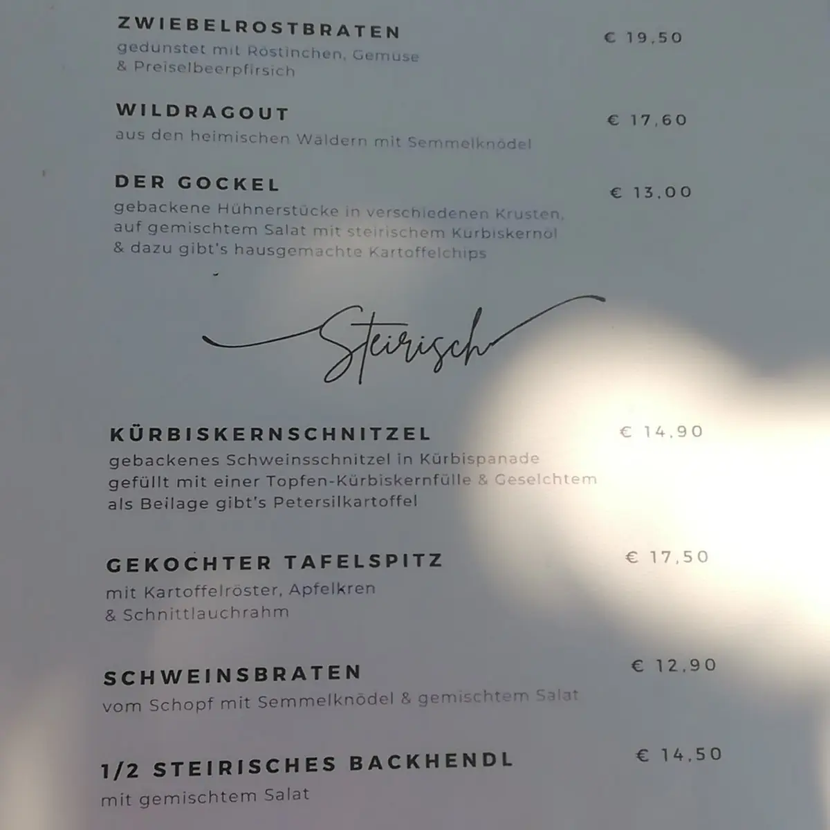 Speisekarte photo 5