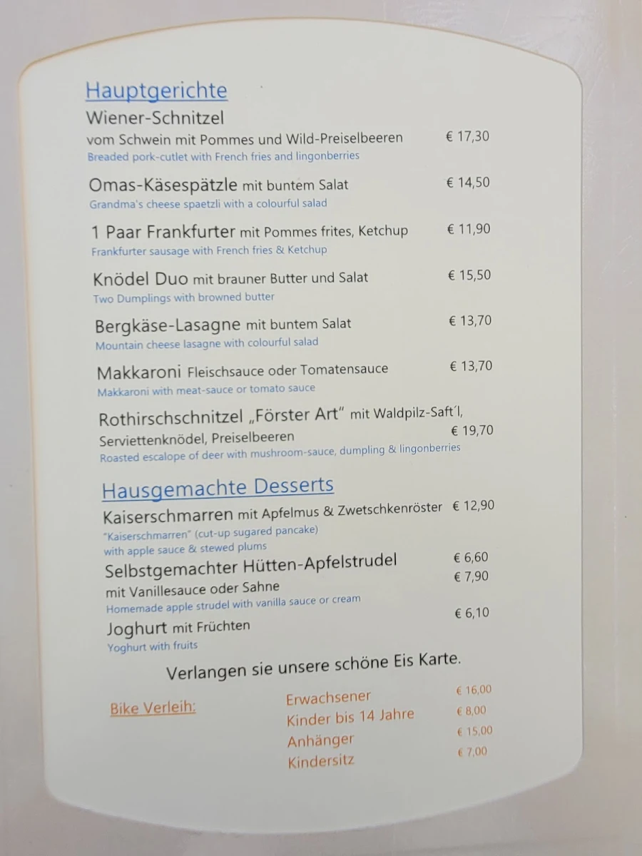 Speisekarte photo 3