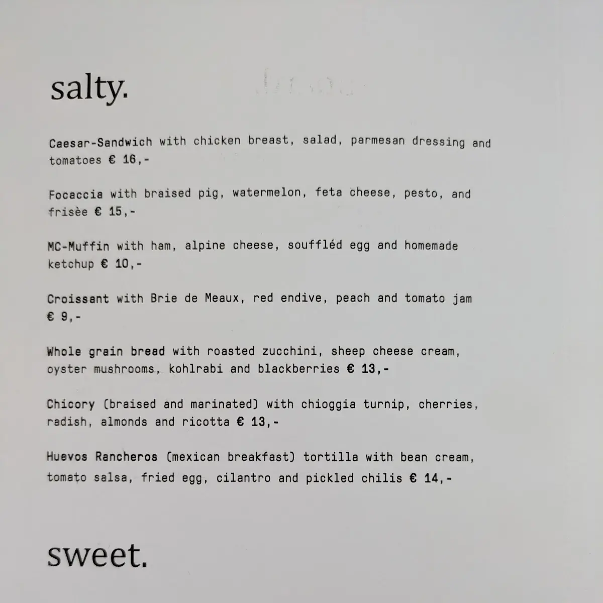 Speisekarte photo 1