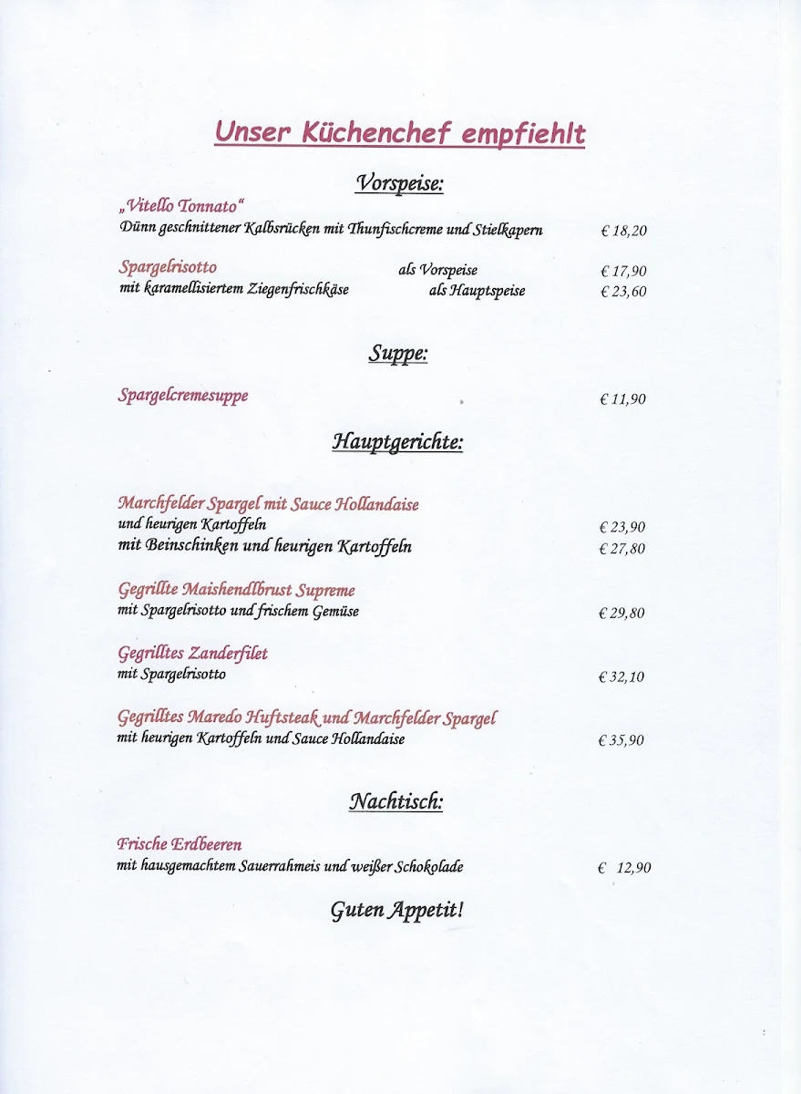 Speisekarte photo 1