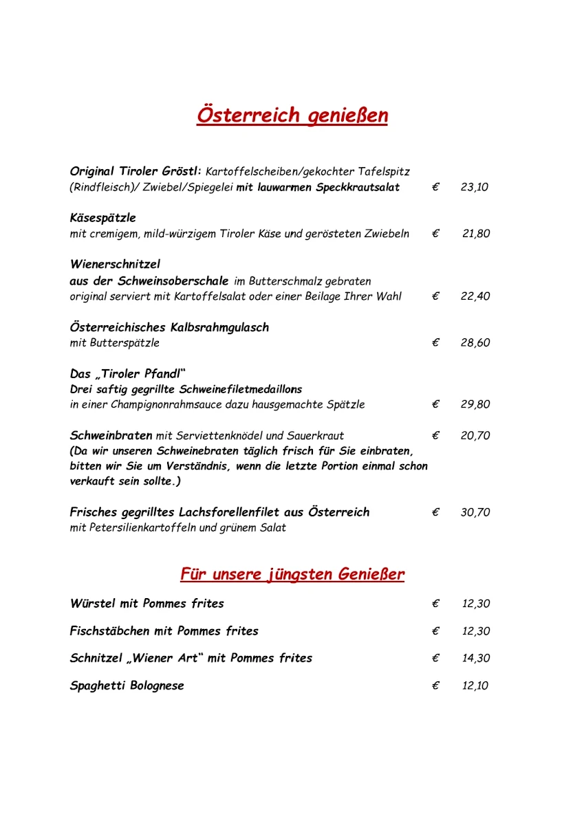 Speisekarte photo 2