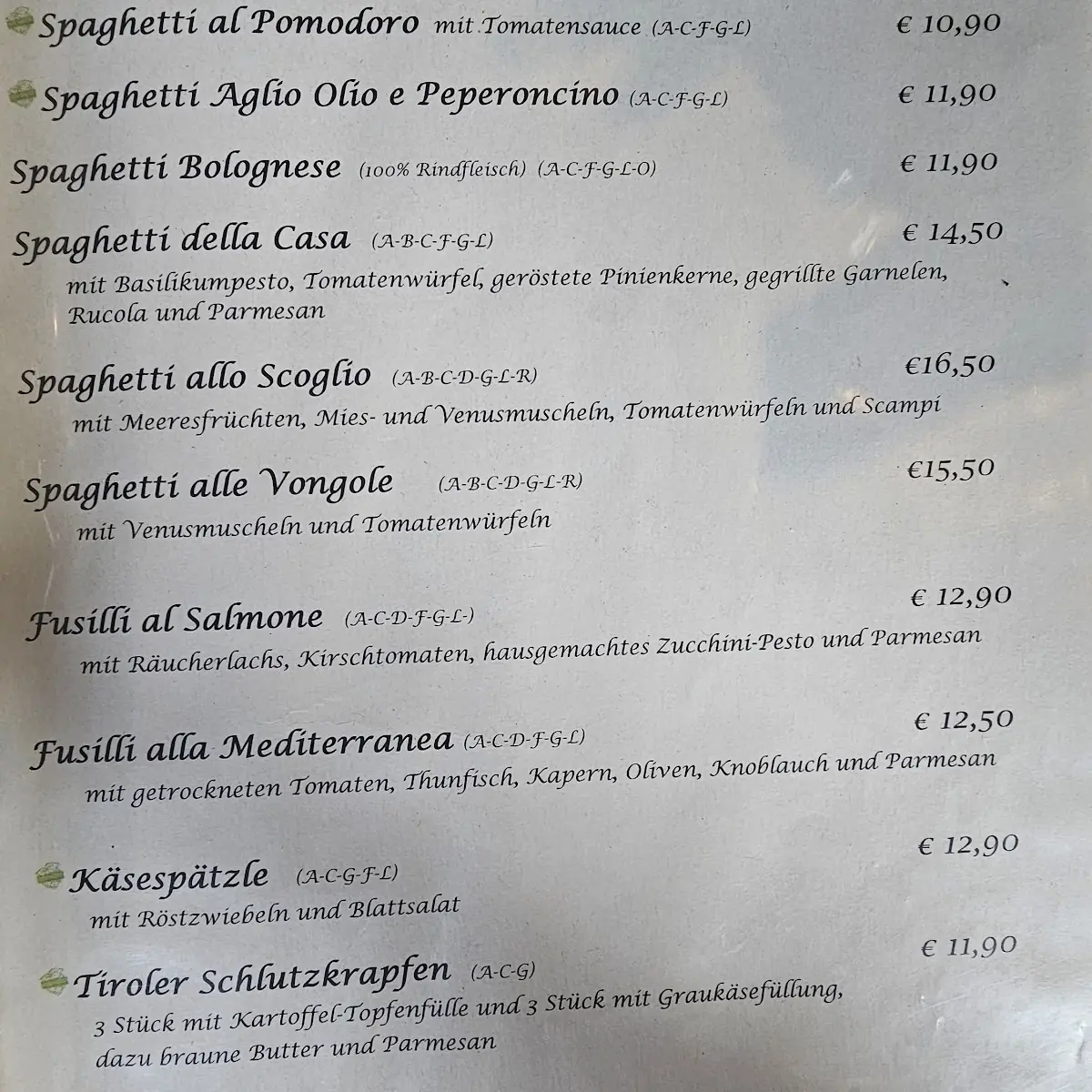 Speisekarte photo 1