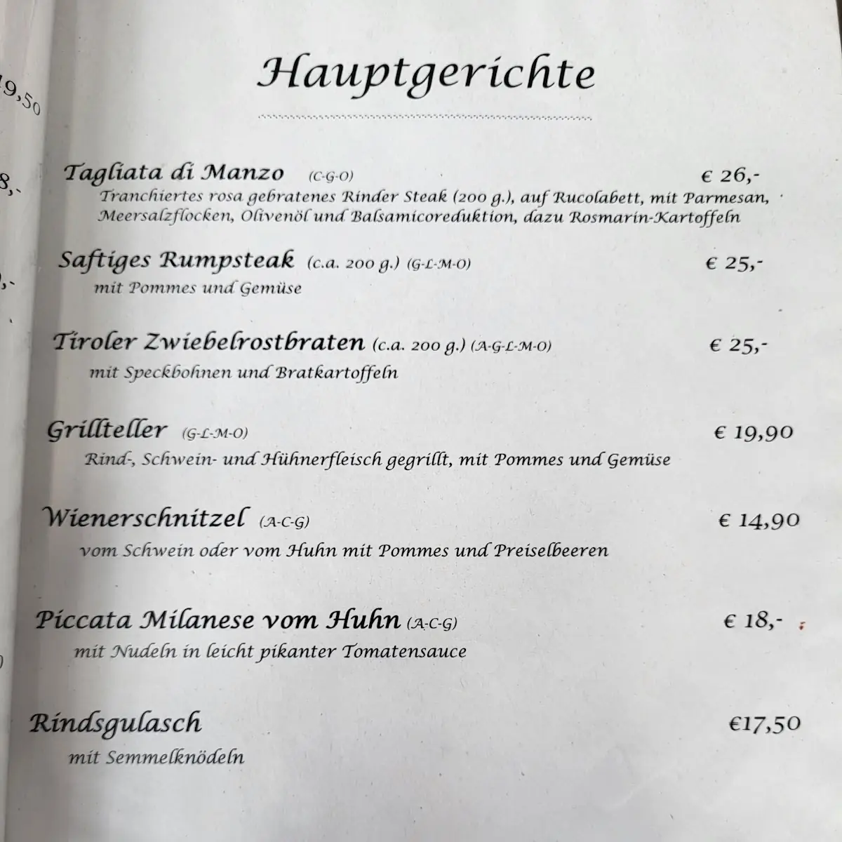 Speisekarte photo 3