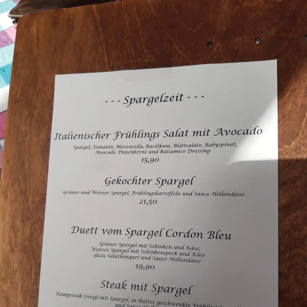 Speisekarte photo 4