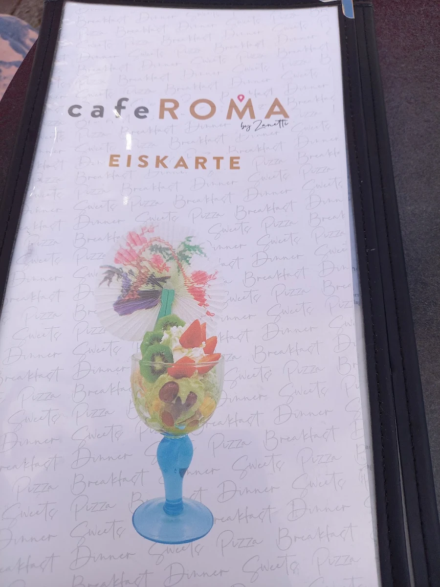 Speisekarte, Cafe Roma