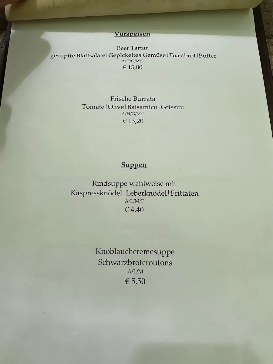 Speisekarte photo 2