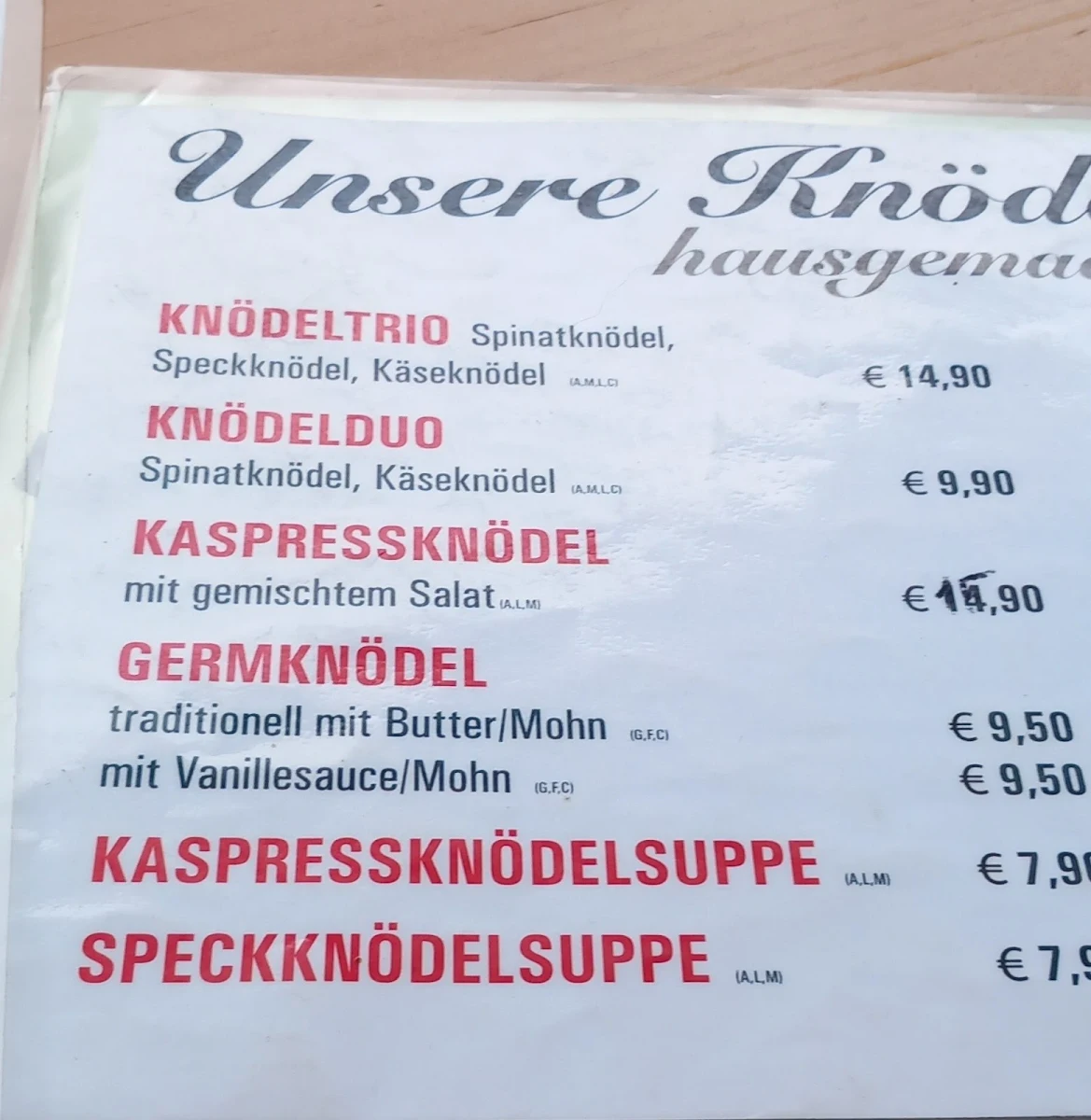 Speisekarte photo 4