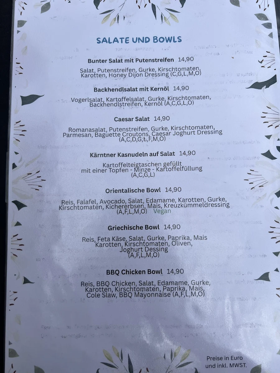Speisekarte photo 2