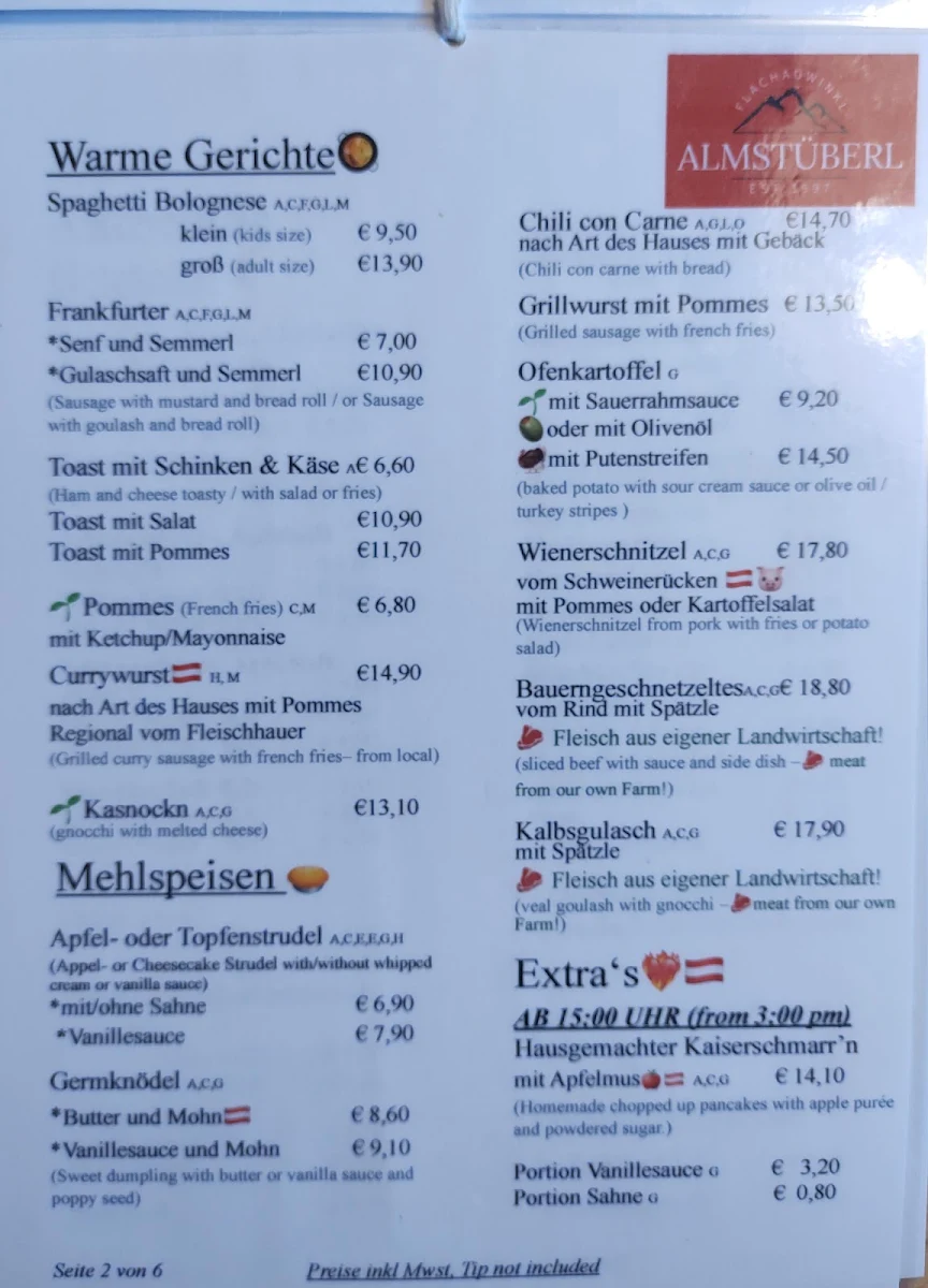 Speisekarte photo 1