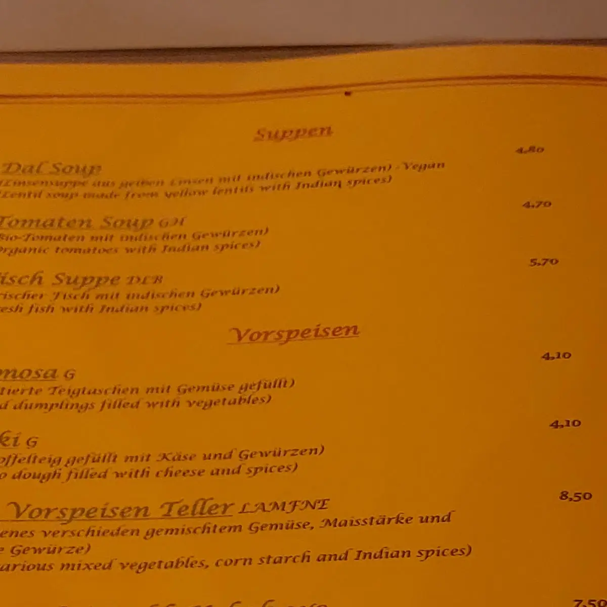Speisekarte photo 8