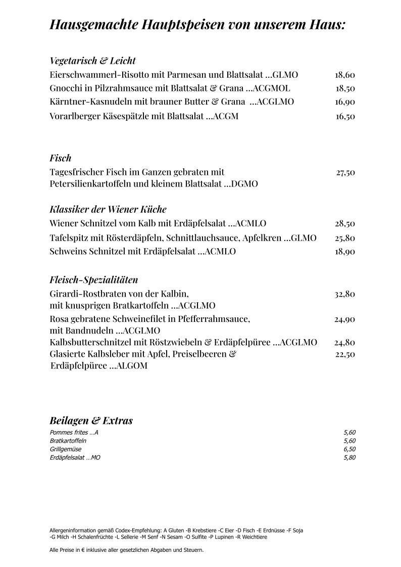 Speisekarte photo 1