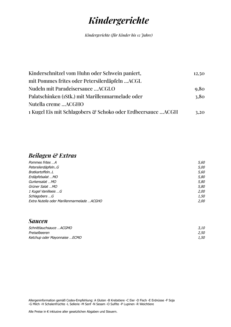 Speisekarte photo 3