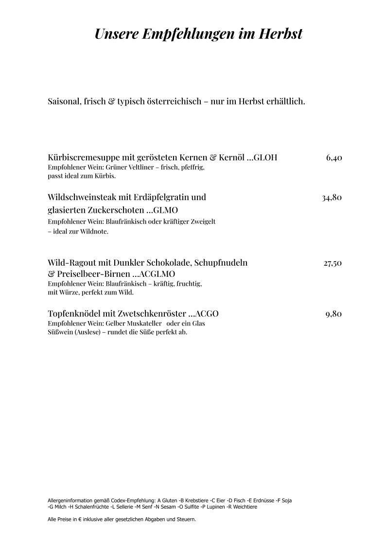 Speisekarte photo 5