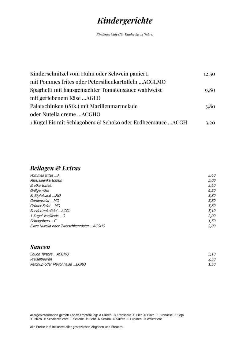 Speisekarte photo 6