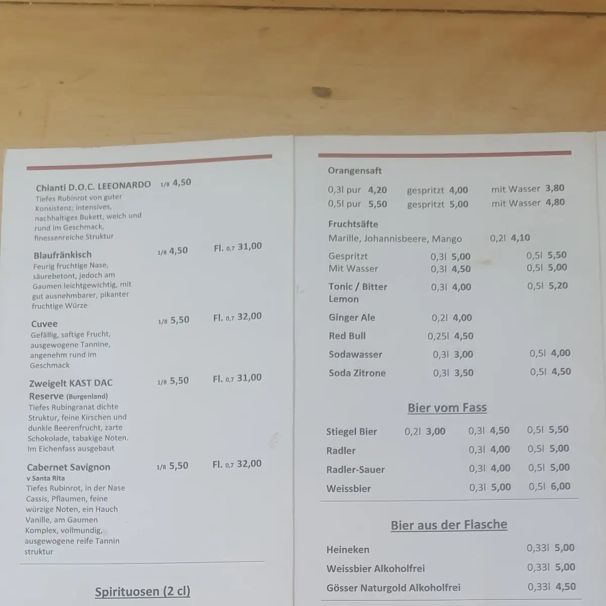 Speisekarte photo 1