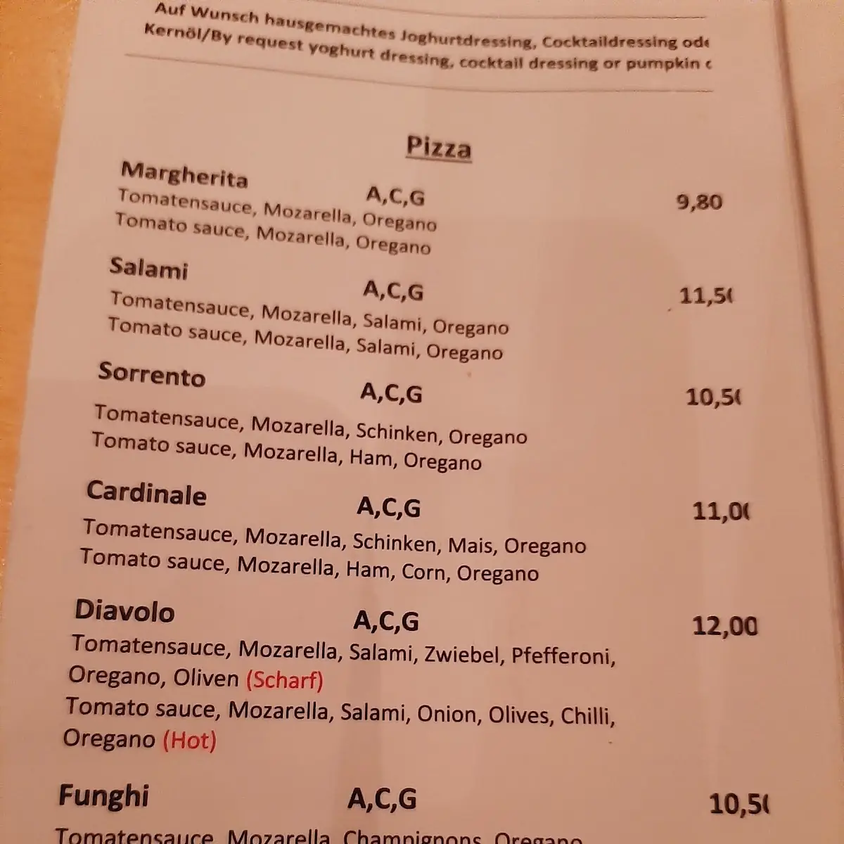 Speisekarte photo 5