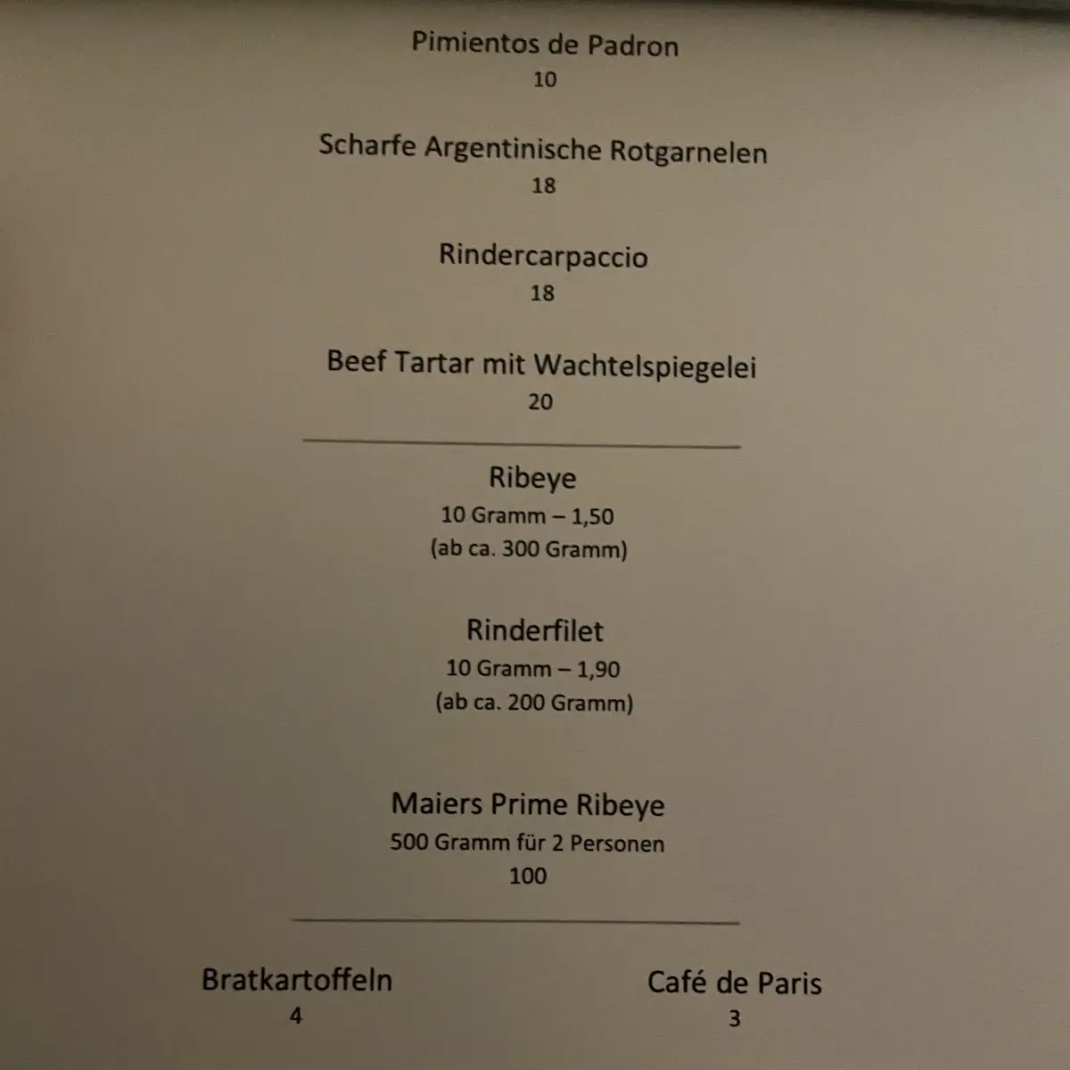 Speisekarte photo 1