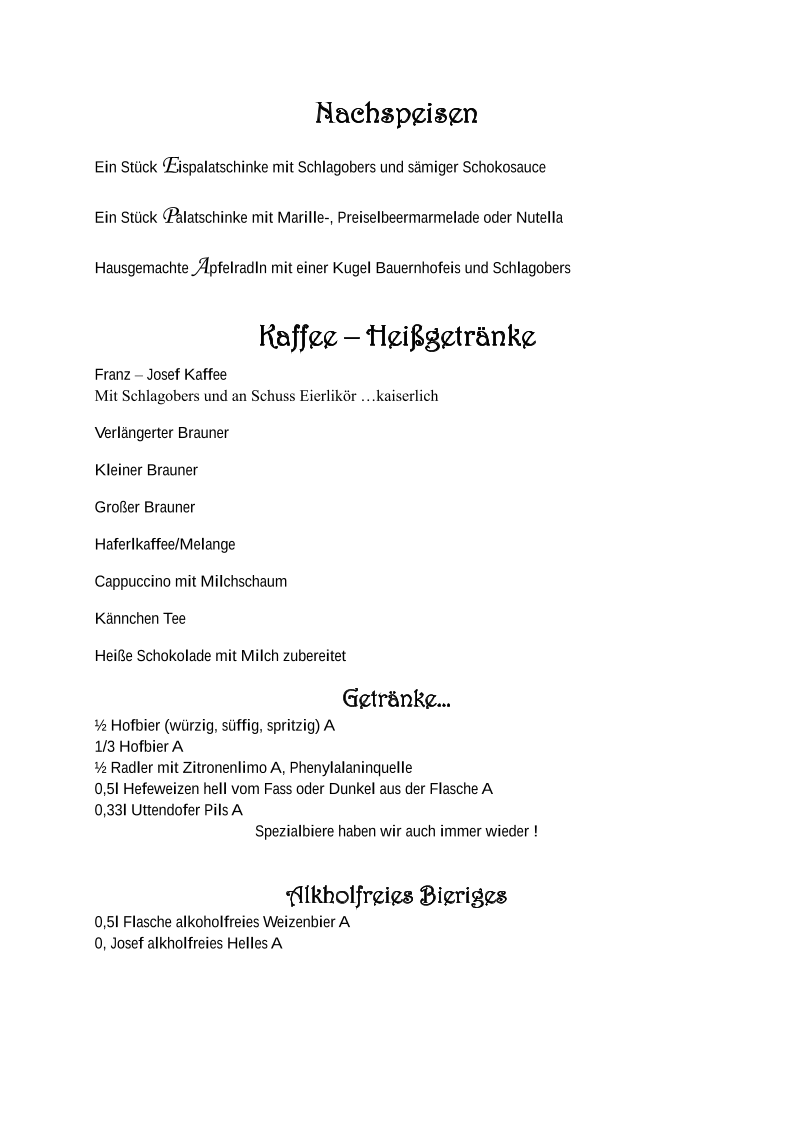 Speisekarte photo 6