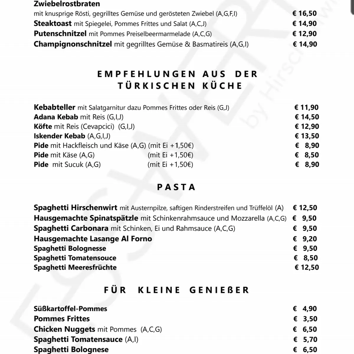 Speisekarte photo 2