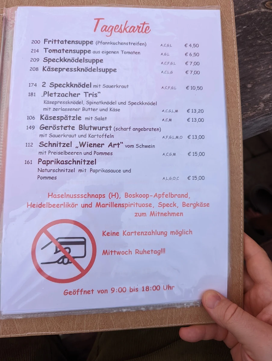 Speisekarte photo 3