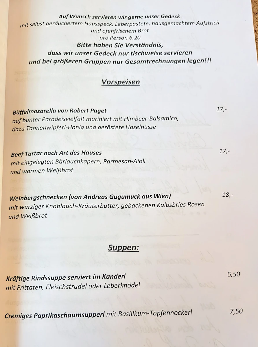 Speisekarte photo 1