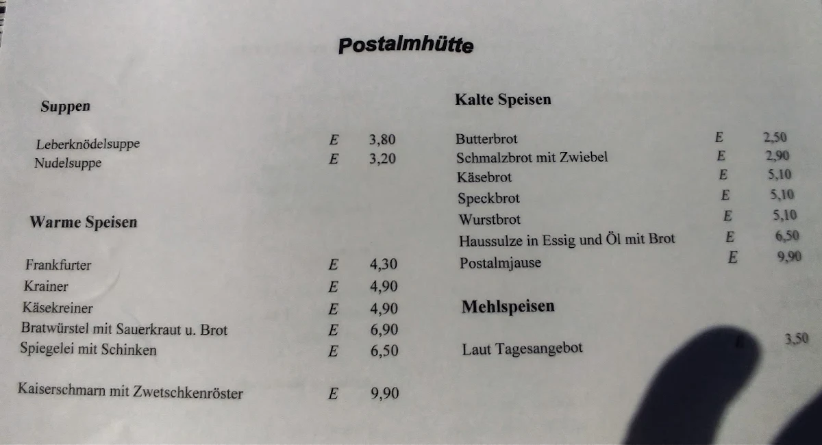 Speisekarte photo 1